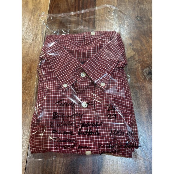 Tommy Hilfiger Small Squares Check Shirt Mens Size XL Red Gingham 100% Cotton - Picture 9 of 9